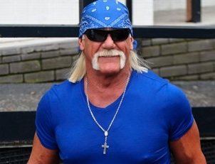 Wrestling Star Hulk Hogan in blue shirt