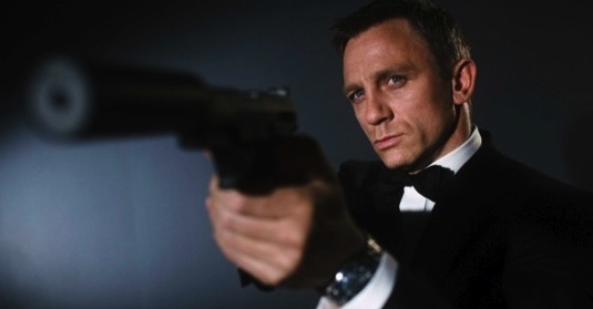 Daniel Craig playing James Bond