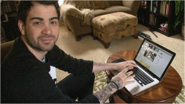 Hunter Moore At His Computer